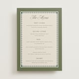"Literary" - Menus in Moss by Kelly Watkins - Front