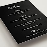 "Chic Union" - Menus in Mystic Raven by Cass Loh - Detail