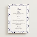 "Blooming Crest" - Menus in Plum by Cass Loh - Front