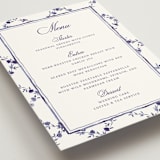 "Blooming Crest" - Menus in Plum by Cass Loh - Detail
