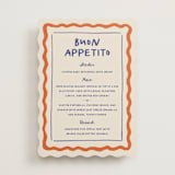 "Italian Whimsy" - Menus in Tomato by Carmia Jordaan - Front