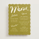 "Nonchalant" - Menus in Avocado by Inkblot Design - Front
