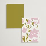 "Nonchalant" - Menus in Avocado by Inkblot Design - Back of Card Options