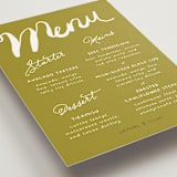 "Nonchalant" - Menus in Avocado by Inkblot Design - Detail