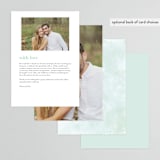 "Caliza" - Menus in Seafoam by Lauren Chism - Back of Card Options