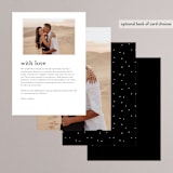 "One and Only" - Menus in Classic Bride by Design Lotus - Back of Card Options