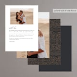 "Eternal Love" - Menus in Dark Chocolate by Laura Bolter - Back of Card Options