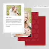 "Double Happiness Seal" - Menus in Carmine by Lori James - Back of Card Options