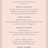 "Chic Gala" - Menus in Cotton Candy by Kimberly FitzSimons - Detail