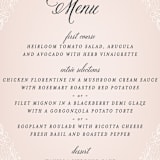 "Elegant Lace" - Menus in Blush by Hooray Creative - Detail