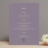 "flower press" - Menus in Mauve by Peony Rose Design - Front