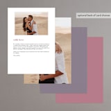 "flower press" - Menus in Mauve by Peony Rose Design - Back of Card Options