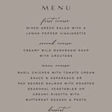 "Wine Label" - Menus in Stone by Owl and Toad - Detail