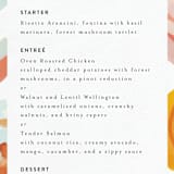 "Abstract Florals" - Menus in Bouquet by Maria Hilas-Louie - Detail