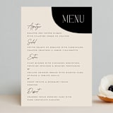 "Contour" - Menus in Ecru by Erica Krystek - Front