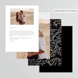 "Contour" - Menus in Ecru by Erica Krystek - Back of Card Options