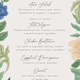 "Floral Garden" - Menus in Garden by Elly - Detail