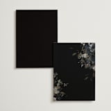 "Vintage Botanical" - Menus in Midnight by Grace Kreinbrink - Back of Card Options