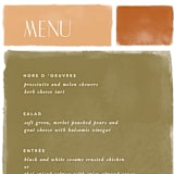 "Concord" - Menus in Moss by Robert and Stella - Detail