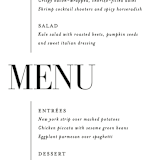 "This and That" - Menus in Diamond by Jessica Corliss - Detail