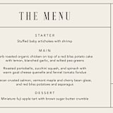 "Everlasting" - Menus in Cotton by FRANI - Detail