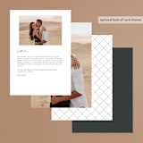 "Minimalist Photo" - Menus in Ivory by Nicole Walsh - Back of Card Options