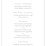 "Minimalist Photo" - Menus in Ivory by Nicole Walsh - Detail