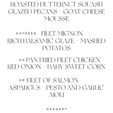 "Carino" - Menus in Brise by Pati Cascino - Detail