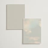 "Daybreak" - Menus in Dove by Olivia Kanaley Inman - Back of Card Options