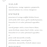 "Opera" - Menus in Tuxedo by Jackie Mangiolino - Detail