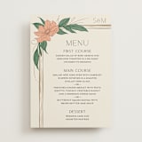 "Charming" - Menus in Almond by GeekInk Design - Front