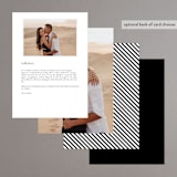 "Aligning" - Menus in Tuxedo by Genna Blackburn - Back of Card Options