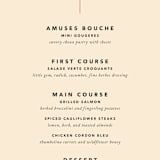 "Top to Bottom" - Menus in Evergreen by Kindred Fields - Detail