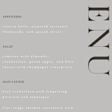 "Show" - Menus in Dove Gray by Up Up Creative - Detail