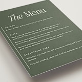 "Highlights" - Menus in Forest by Jackie Crawford - Detail