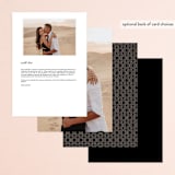 "Initials Circle Arch" - Menus in Latte by FRANI - Back of Card Options