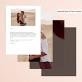 "Garnet" - Menus in Walnut by Olivia Kanaley Inman - Back of Card Options