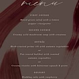 "Garnet" - Menus in Walnut by Olivia Kanaley Inman - Detail