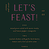 "Miami" - Menus in Bird of Paradise by Ashley DeMeyere - Detail