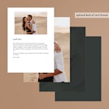 "Modern Squares" - Menus in Flamingo by FRANI - Back of Card Options
