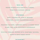 "The Palm" - Menus in Flamingo by Pixel and Hank - Detail