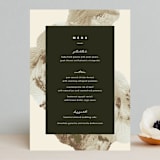 "Organic Elegance" - Menus in Sand by Carrie Moradi - Front