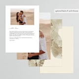 "Organic Elegance" - Menus in Sand by Carrie Moradi - Back of Card Options