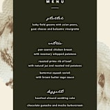 "Organic Elegance" - Menus in Sand by Carrie Moradi - Detail