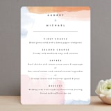 "Watercolor Wisp" - Menus in Blush by Ariel Rutland - Front