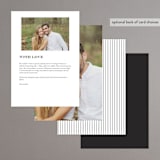 "Wedding Plaid" - Menus in Obsidian by Jill Means - Back of Card Options