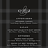 "Wedding Plaid" - Menus in Obsidian by Jill Means - Detail