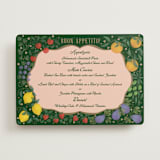 "Bountiful" - Menus in Verde by Paper Sun Studio - Front