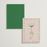 "Crazy Little Thing Called Love" - Menus in Avocado by Helena Vitto - Back of Card Options