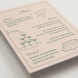 "Crazy Little Thing Called Love" - Menus in Avocado by Helena Vitto - Detail